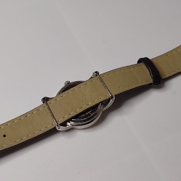 Silver Tone With Black Band Analog Kessaris Watch - Picture 7 of 9